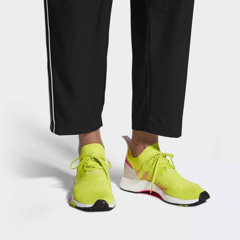Adidas NMD Racer Primeknit Tenis Amarillos Para Mujer (MX-77027)